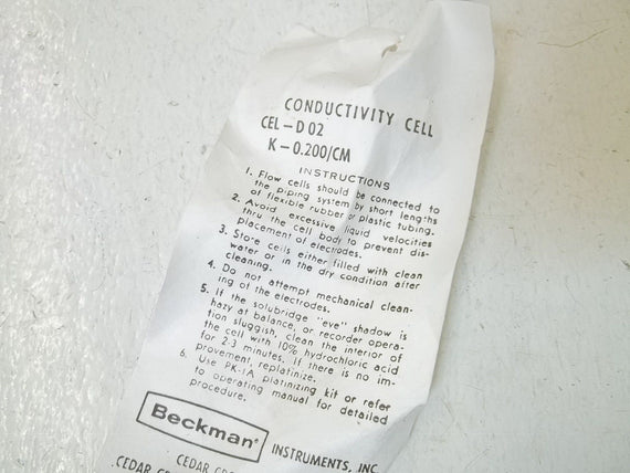 BECKMAN CEL-D02 CONDUCTIVITY CELL NSMP