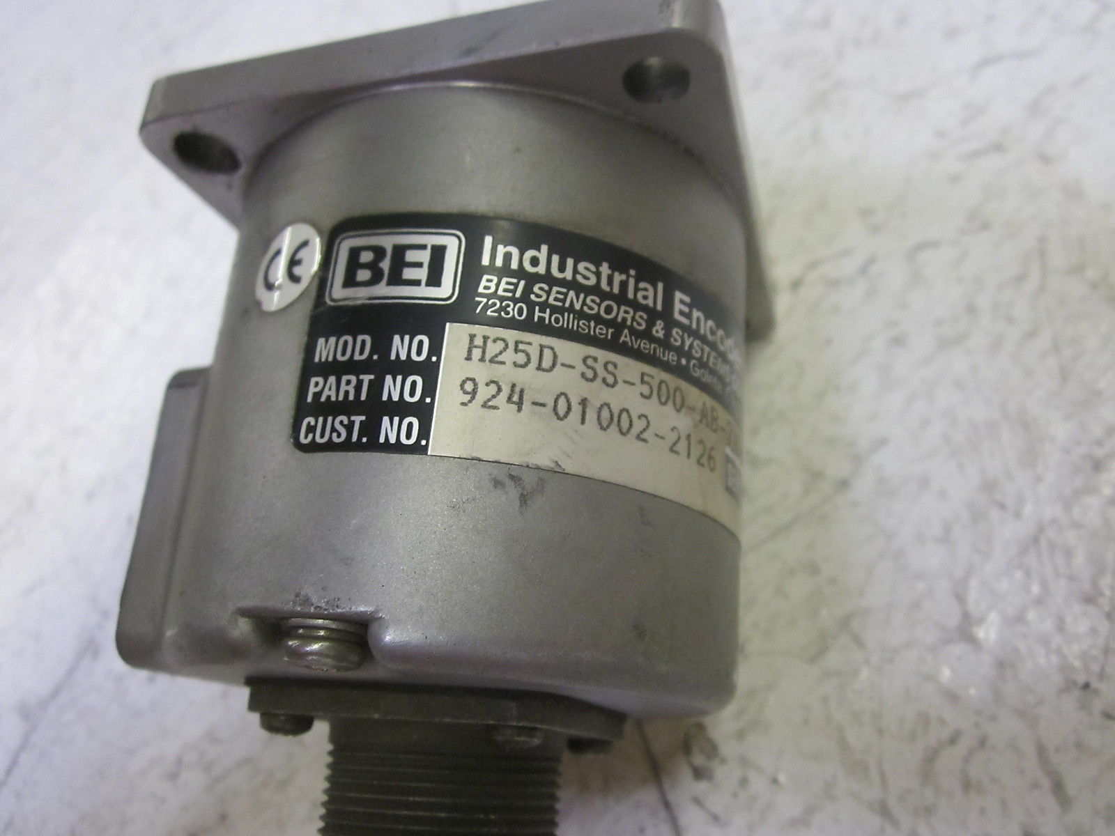 BEI H25D-SS-AB-7406R-LED-EM16 ENCODER UNMP