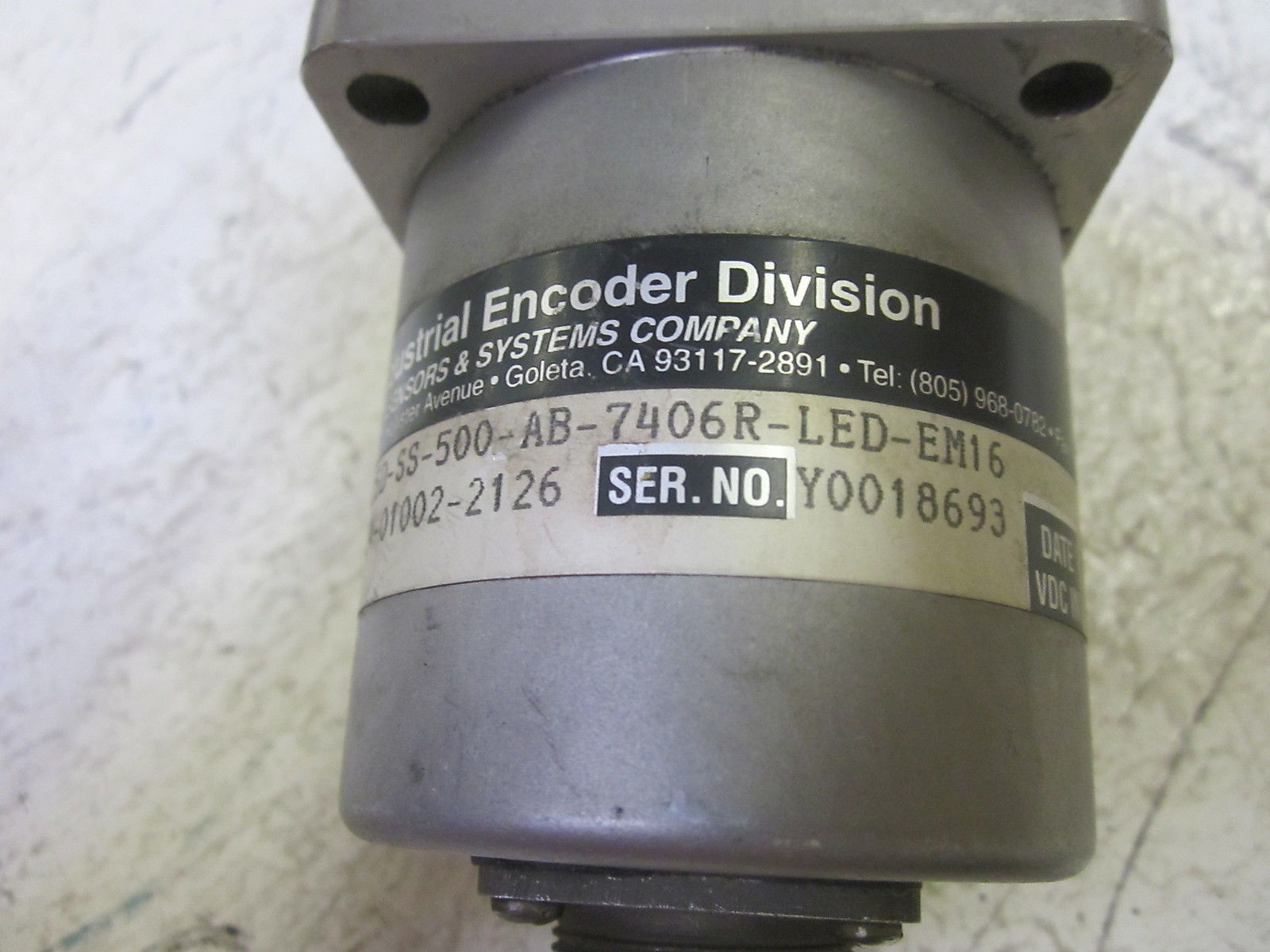 BEI H25D-SS-AB-7406R-LED-EM16 ENCODER UNMP