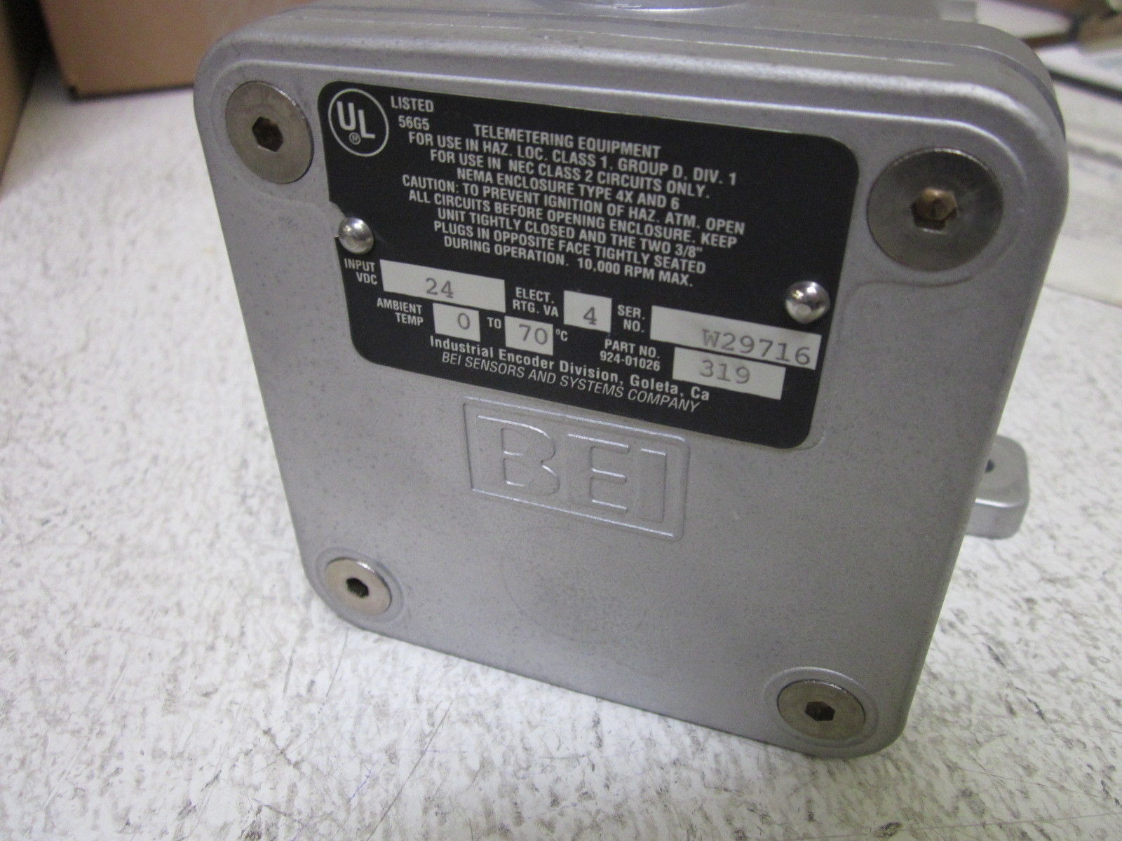 BEI  H40A-36-ABZ-7406R-LED-SC-UL-S ENCODER UNMP