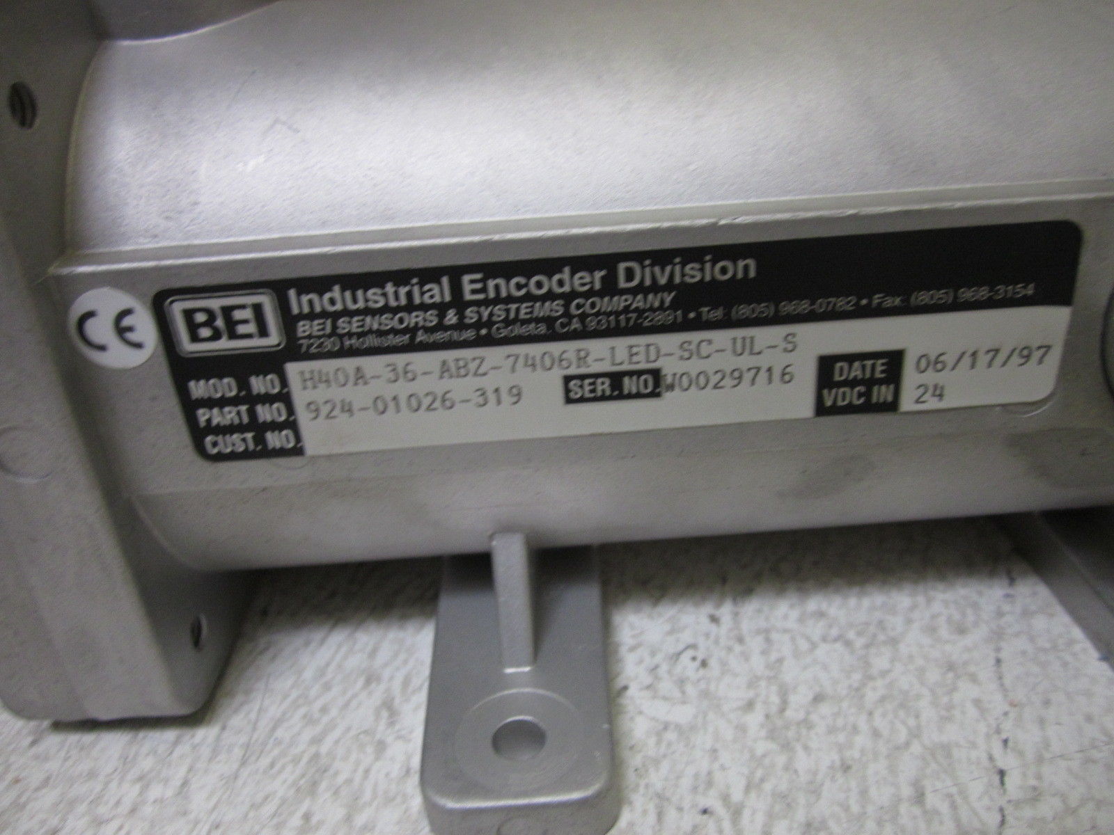 BEI  H40A-36-ABZ-7406R-LED-SC-UL-S ENCODER UNMP