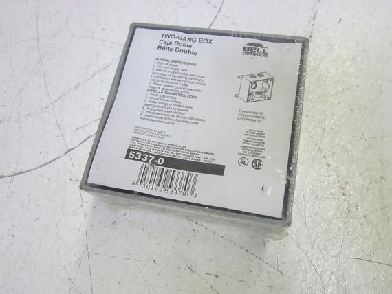 BELL 5337-0 TWO GANG BOX  *NEW IN FACTORY BAG*