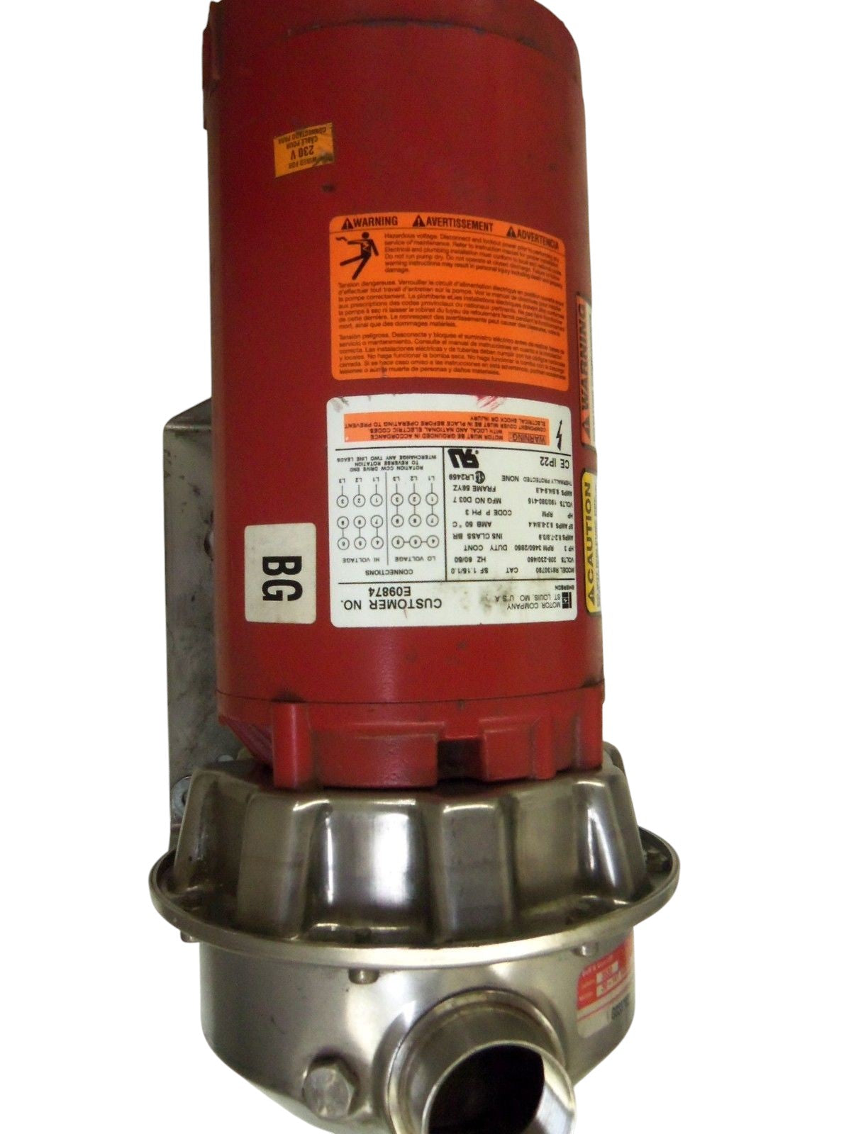 BELL & GOSSETT 30-14T 1AM028 VACUUM PUMP UNMP