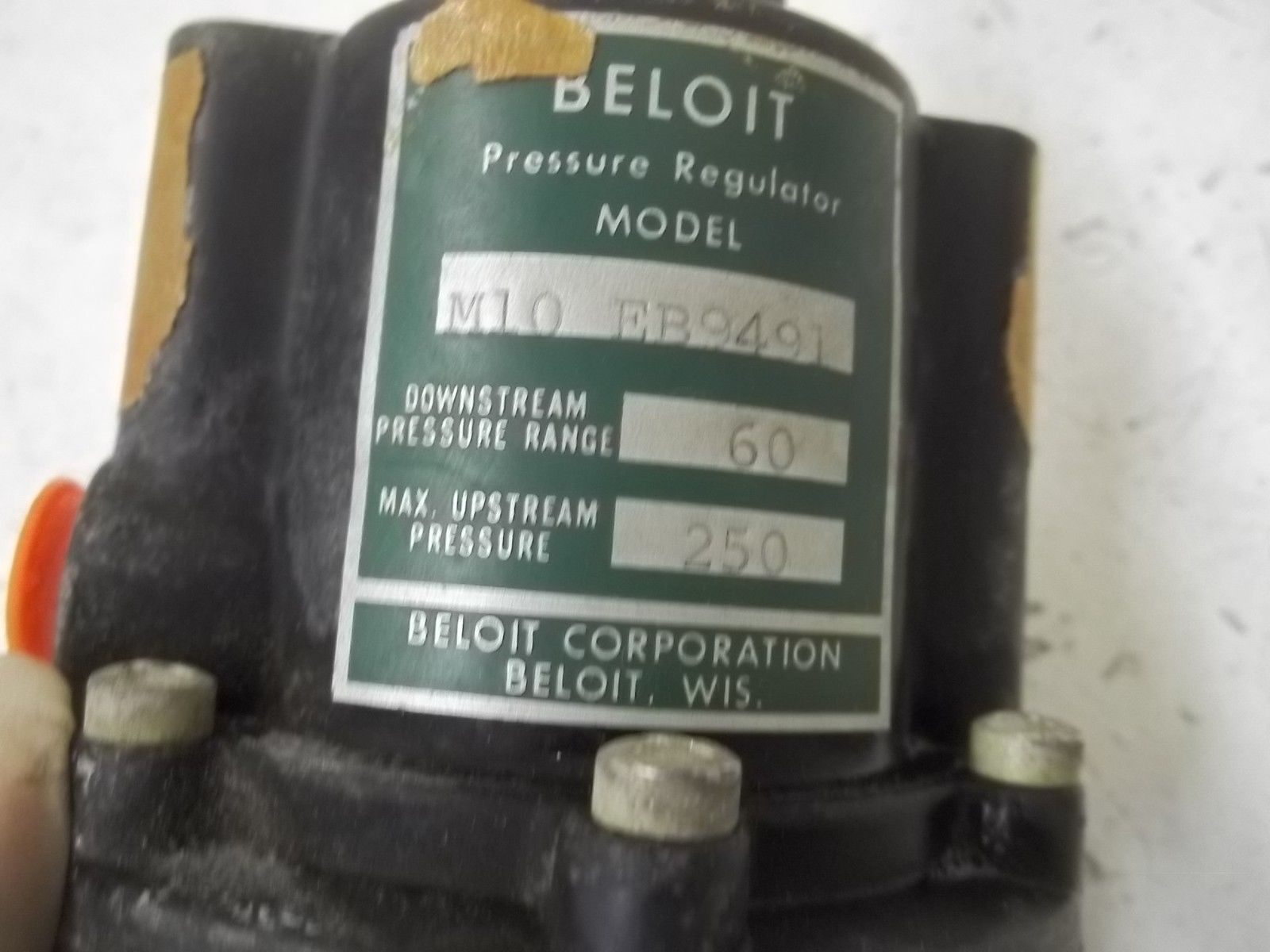 BELOIT M10 EB9491 PRESSURE REGULATOR UNMP