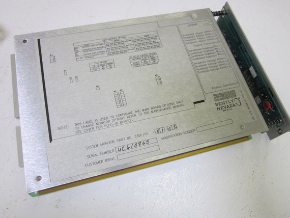 BENTLY NEVADA 3300/03-01-02 CHANNEL TEMPERATURE MONITOR  *USED*