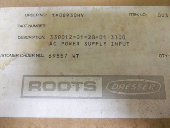 BENTLY NEVADA 330012-01-20-01 POWER SUPPLY *USED*