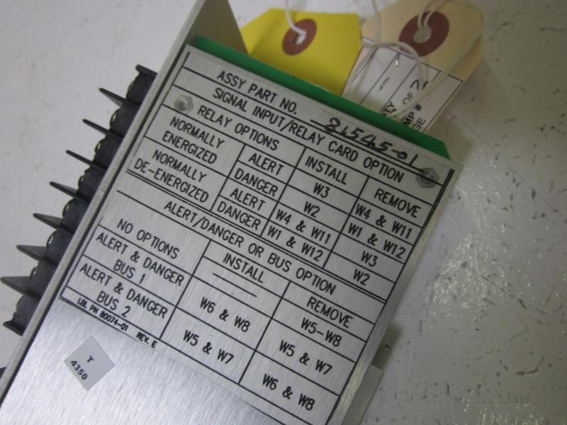 BENTLY NEVADA 78462-01Y XDCR I/O & RECORD TERMINALS UNMP