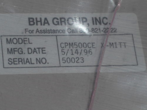 BHA CPM500CE X-MITT CONTINUOUS PARTICULATE MONITOR TRANSMITTER UNIT NSNP