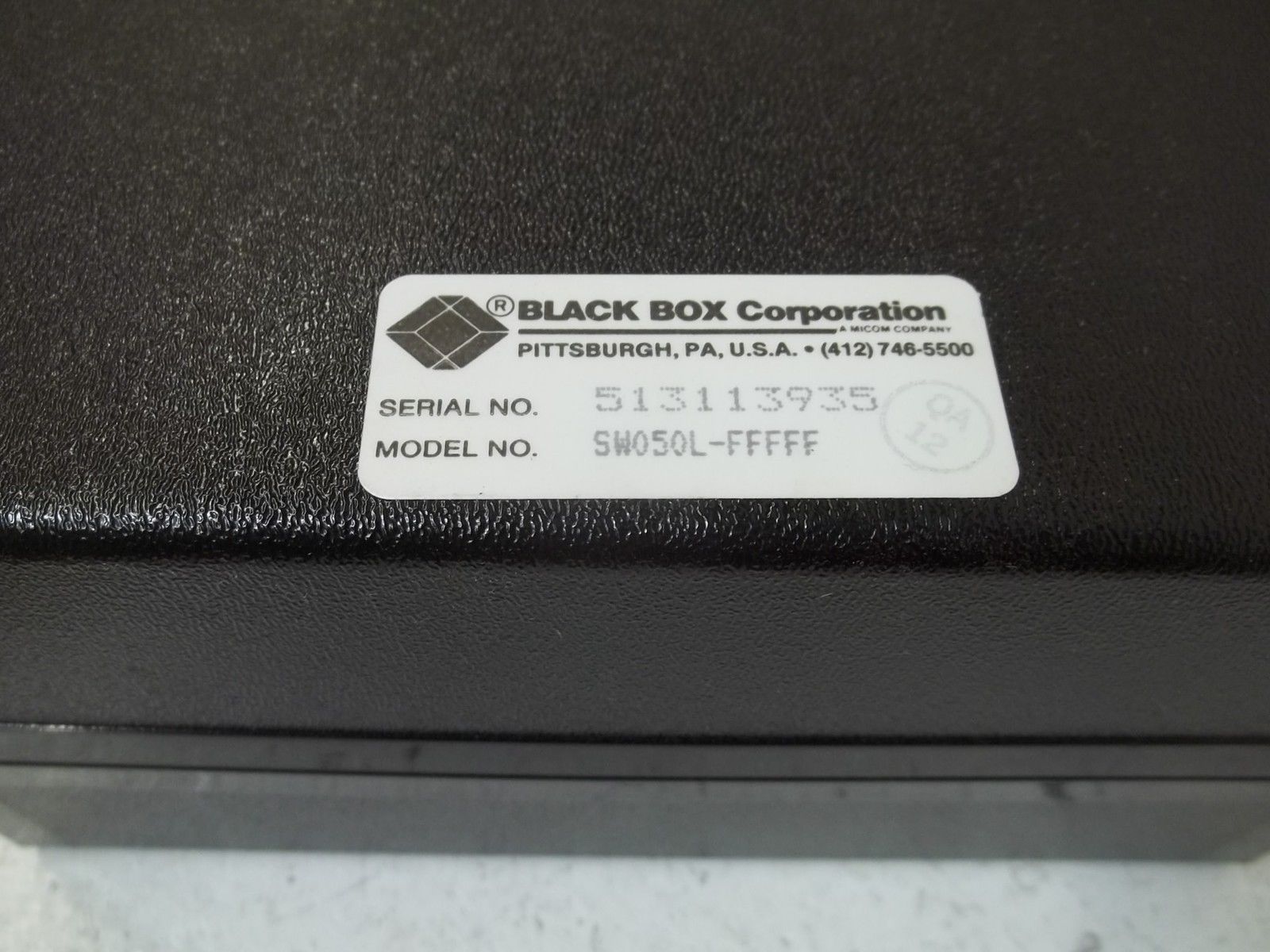 BLACK BOX SW050L-FFFFF ABCDE SWITCH 5 TERMINAL UNMP