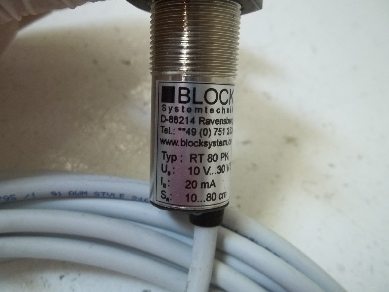 BLOCK RT80PK PROXIMITY SENSOR UNMP