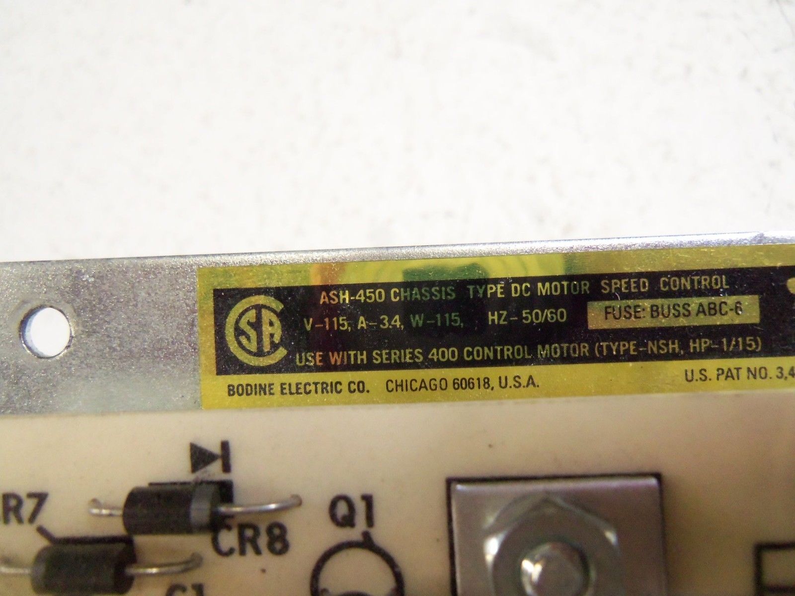 BODINE ELECTRIC ASH-450 UNMP