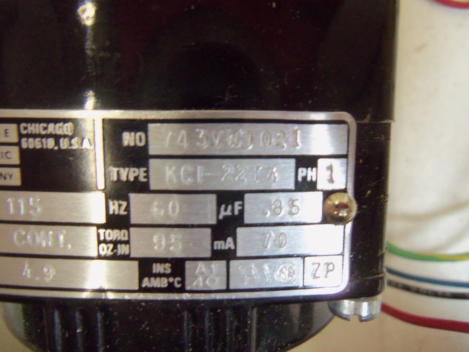 BODINE ELECTRIC COMPANY GEAR MOTOR KCI-22T4  *NEW IN BOX*