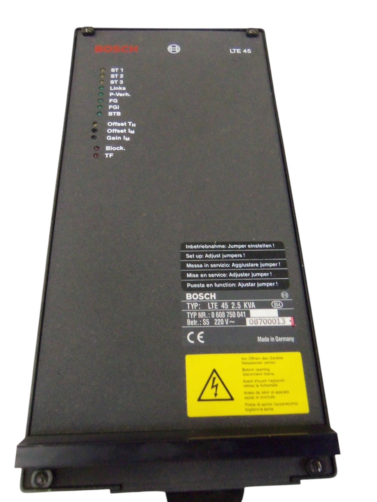 BOSCH LTE 45 0-608-750-041 SERVO AMPLIFIER 2.5 KVA NSNP