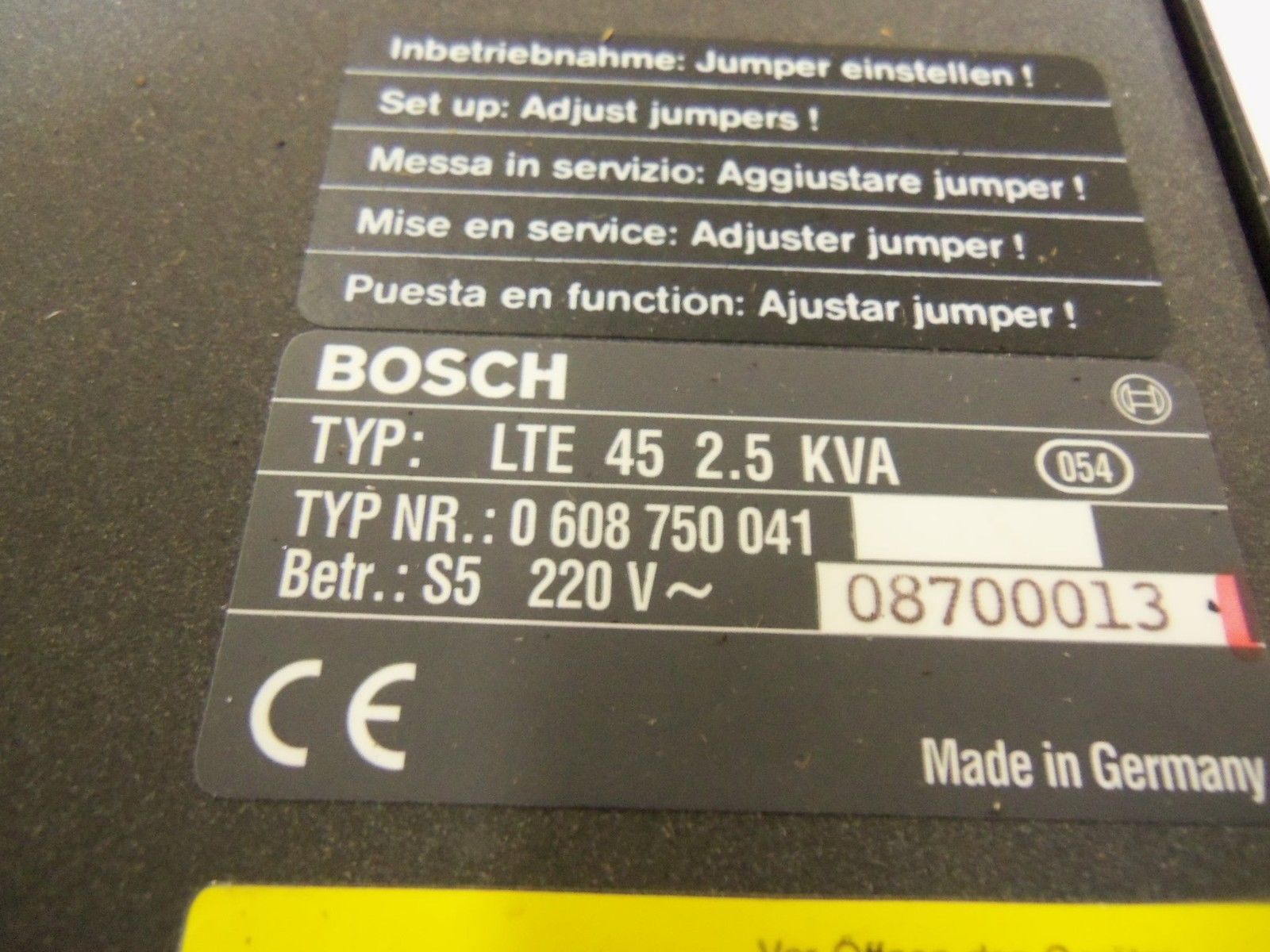 BOSCH LTE 45 0-608-750-041 SERVO AMPLIFIER 2.5 KVA NSNP