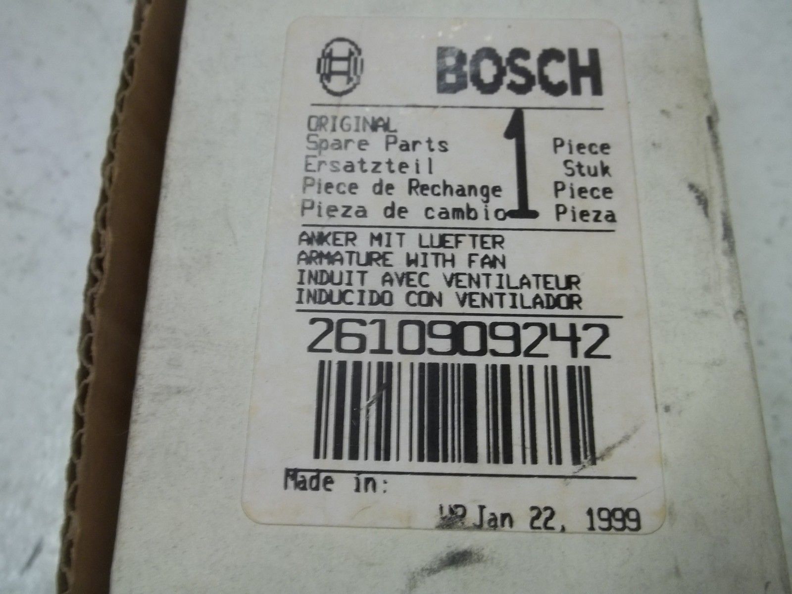 BOSCH 2610909242 SPARE PARTS ARMATURE *NEW IN BOX*