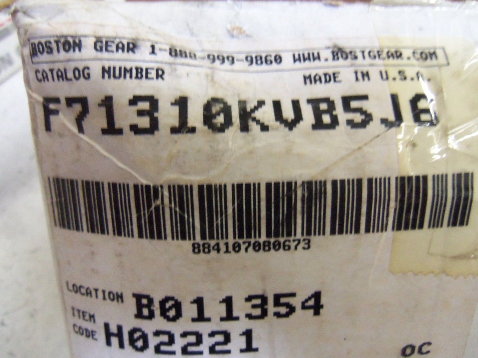BOSTON GEAR F71310KVB5J6 GEAR REDUCER NSMP