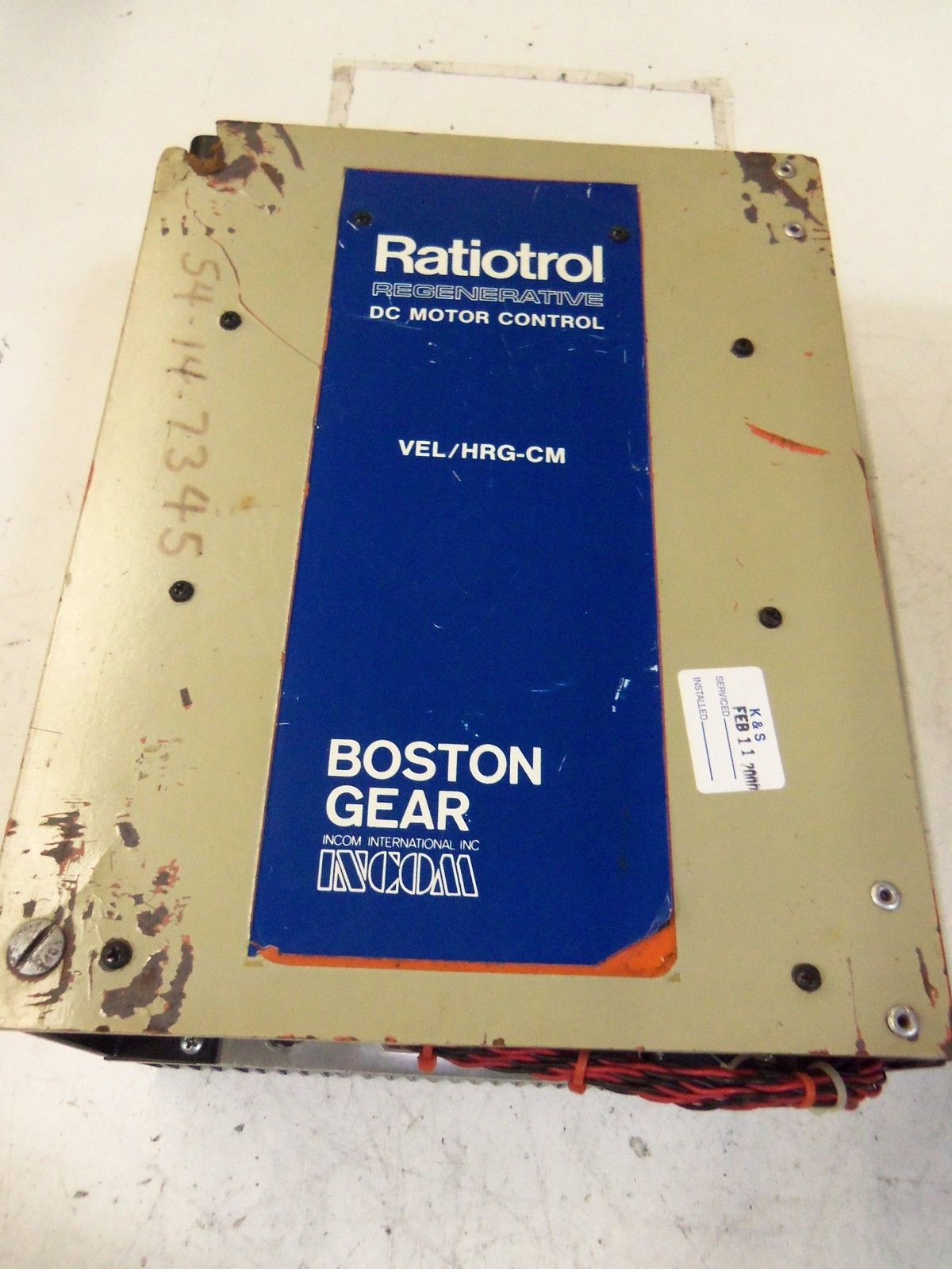BOSTON GEAR VEL/HRG-CM RATIOTROL REGENERATIVE MOTOR CONTROL (AS PICTURED) *USED*