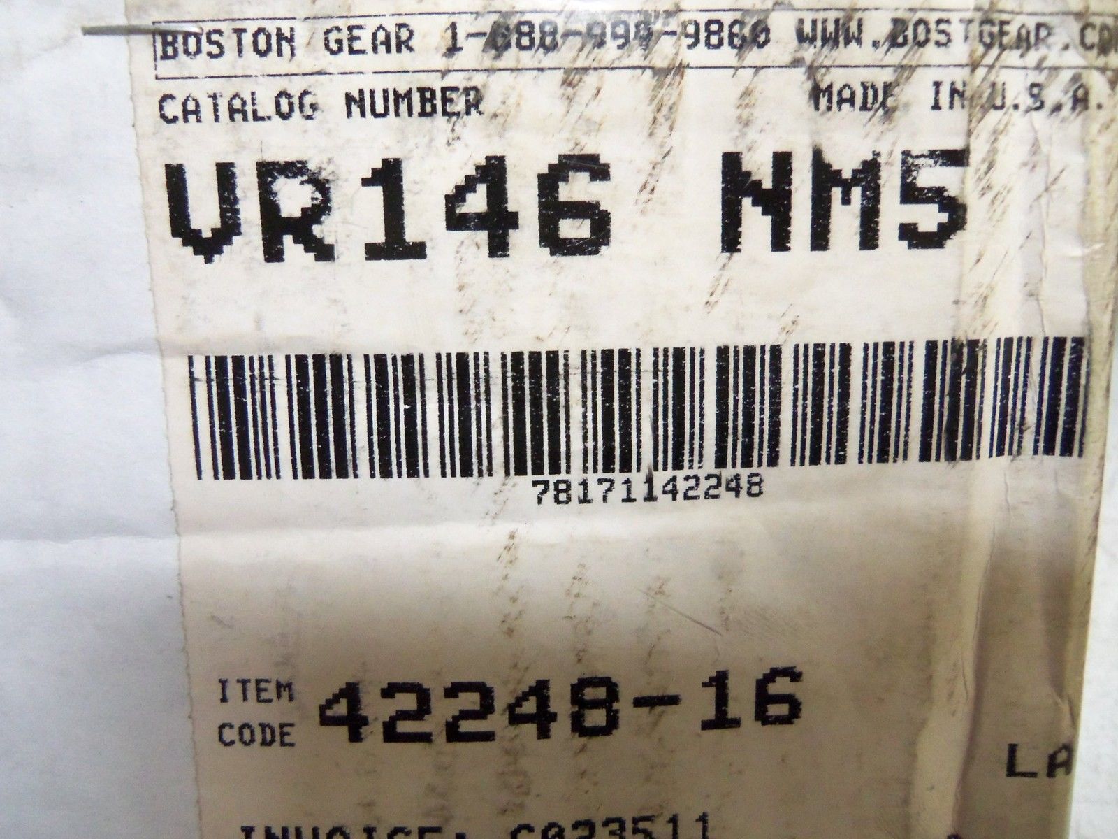 BOSTON GEAR VR146NM5 BEVEL GEAR DRIVE NSMP