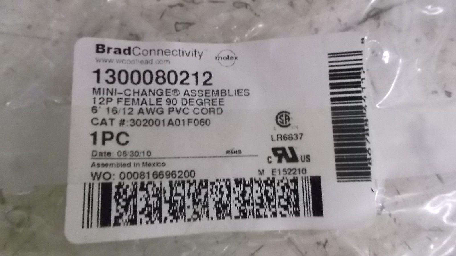 BRAD 1300080212 CABLE NSNP