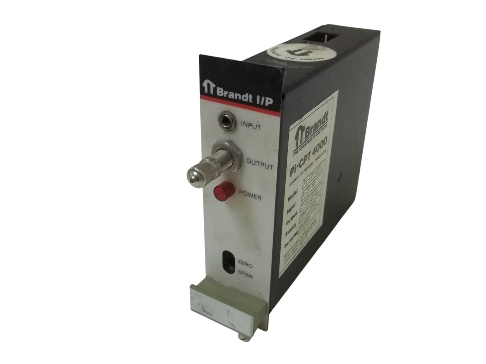 BRANDT PI-CPT4133 CURRENT TO PRESSURE TRANSDUCER UNMP