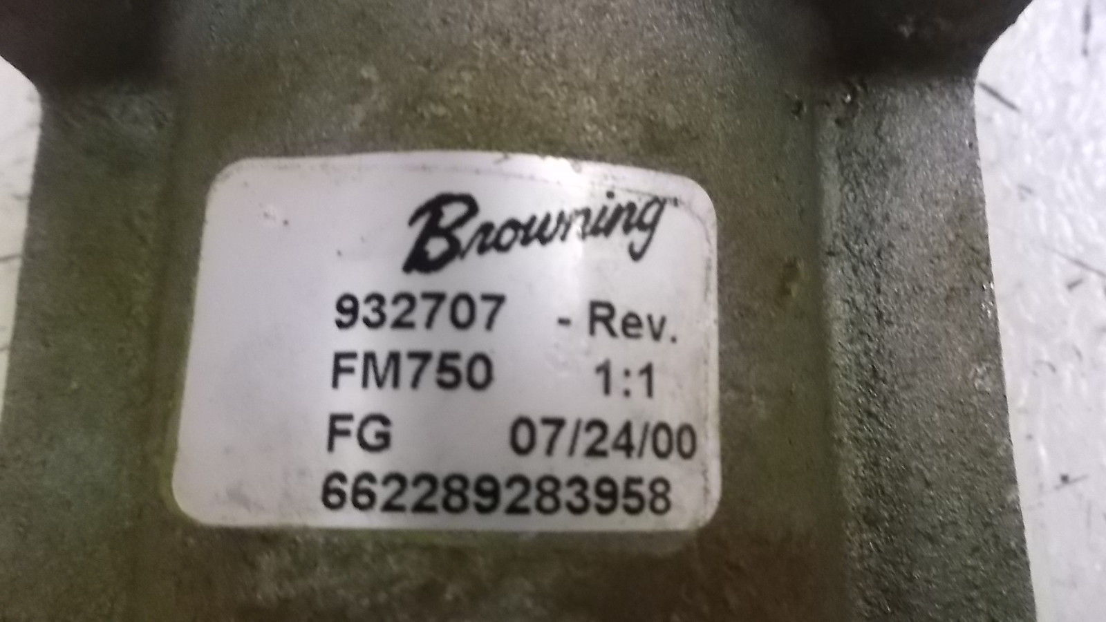BROWNING 932707 GEAR BOX REDUCTION UNMP