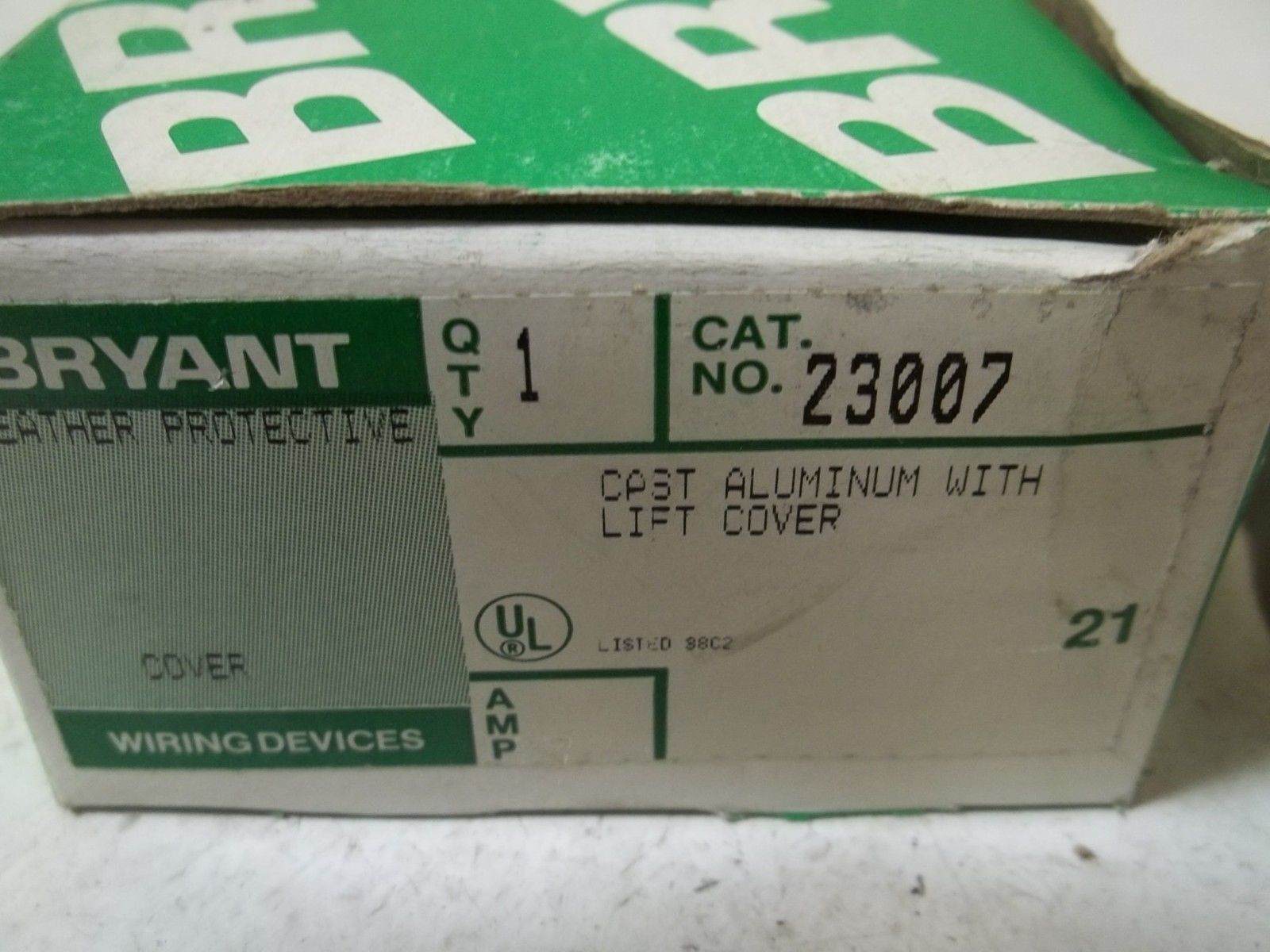BRYANT 23007 CAST ALUMINUM WITH LIFT COVER NSMP