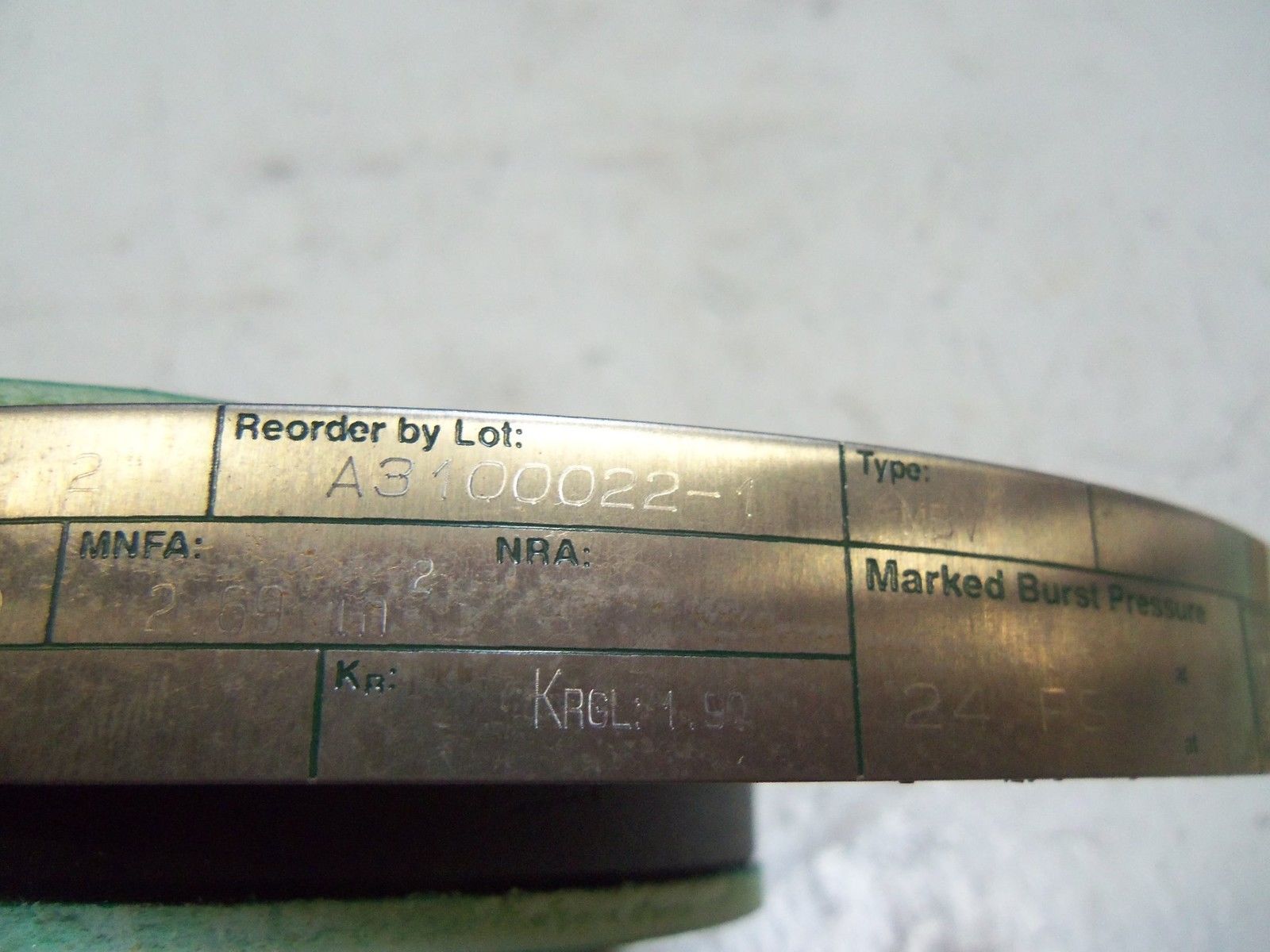 BS&B TYPE: MBV A3100022-1 RUPTURE DISC 2" NSMP