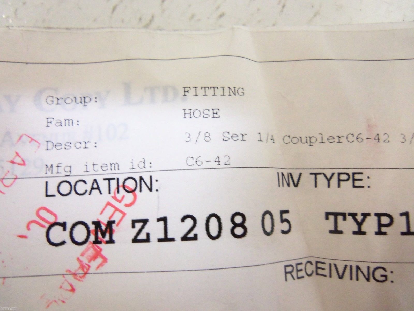C6-42 FITTING HOSE 3/8" SER 1/4" COUPLER NSNP