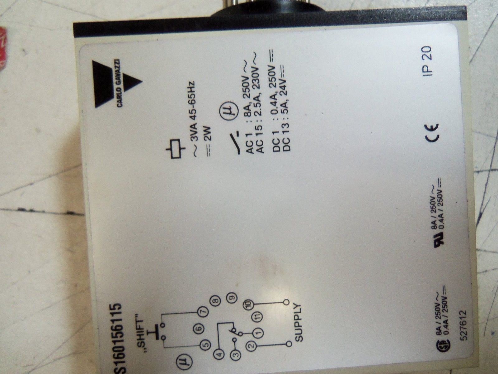 CARLO GAVAZZI LOGIC RELAY S160156115 *USED*