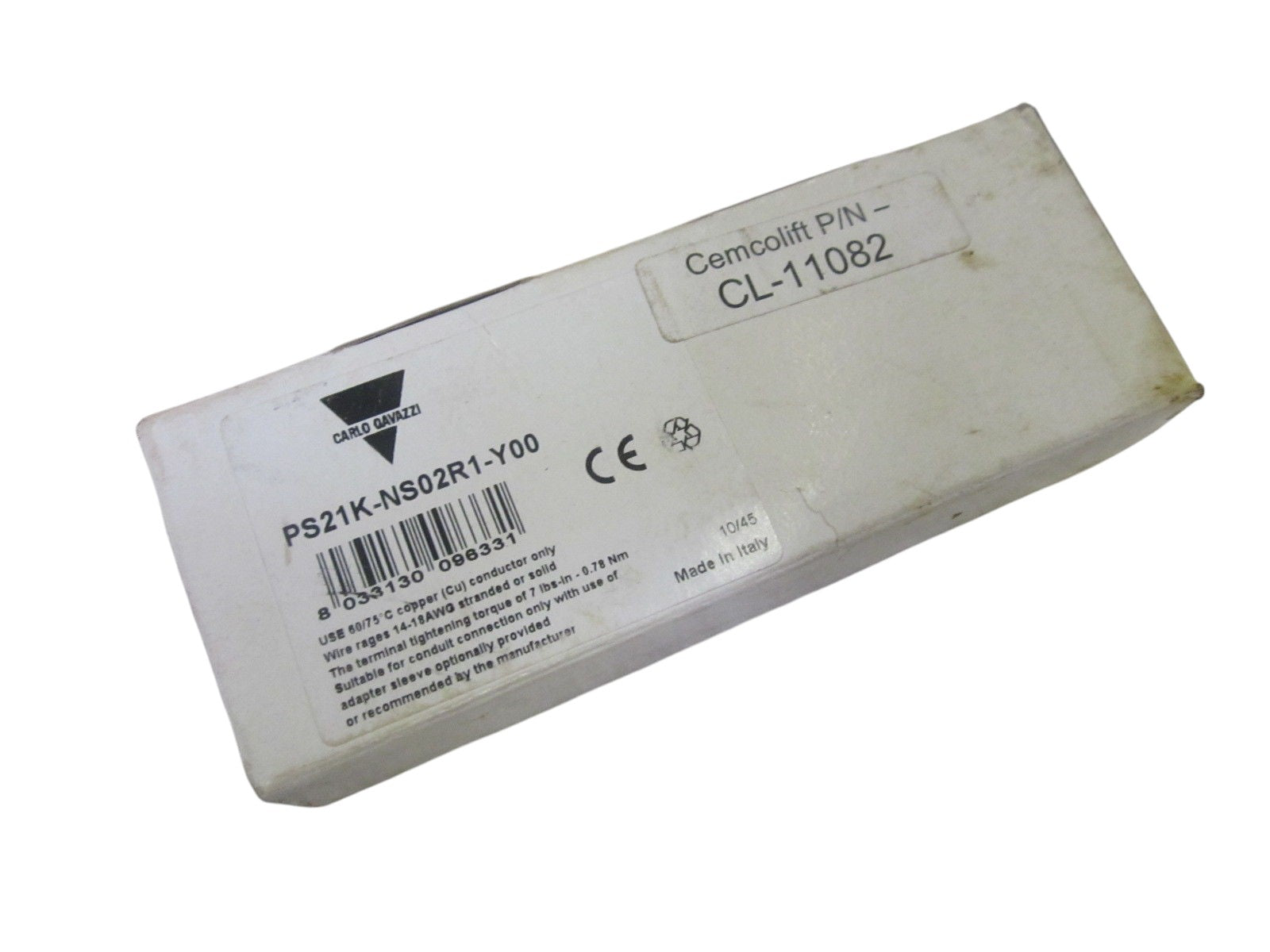 CARLO GAVAZZI PS21K-NS02R1-Y00 LIMIT/SAFETY SWITCH W/ ROLLER LEVER NSNP IN  BOX