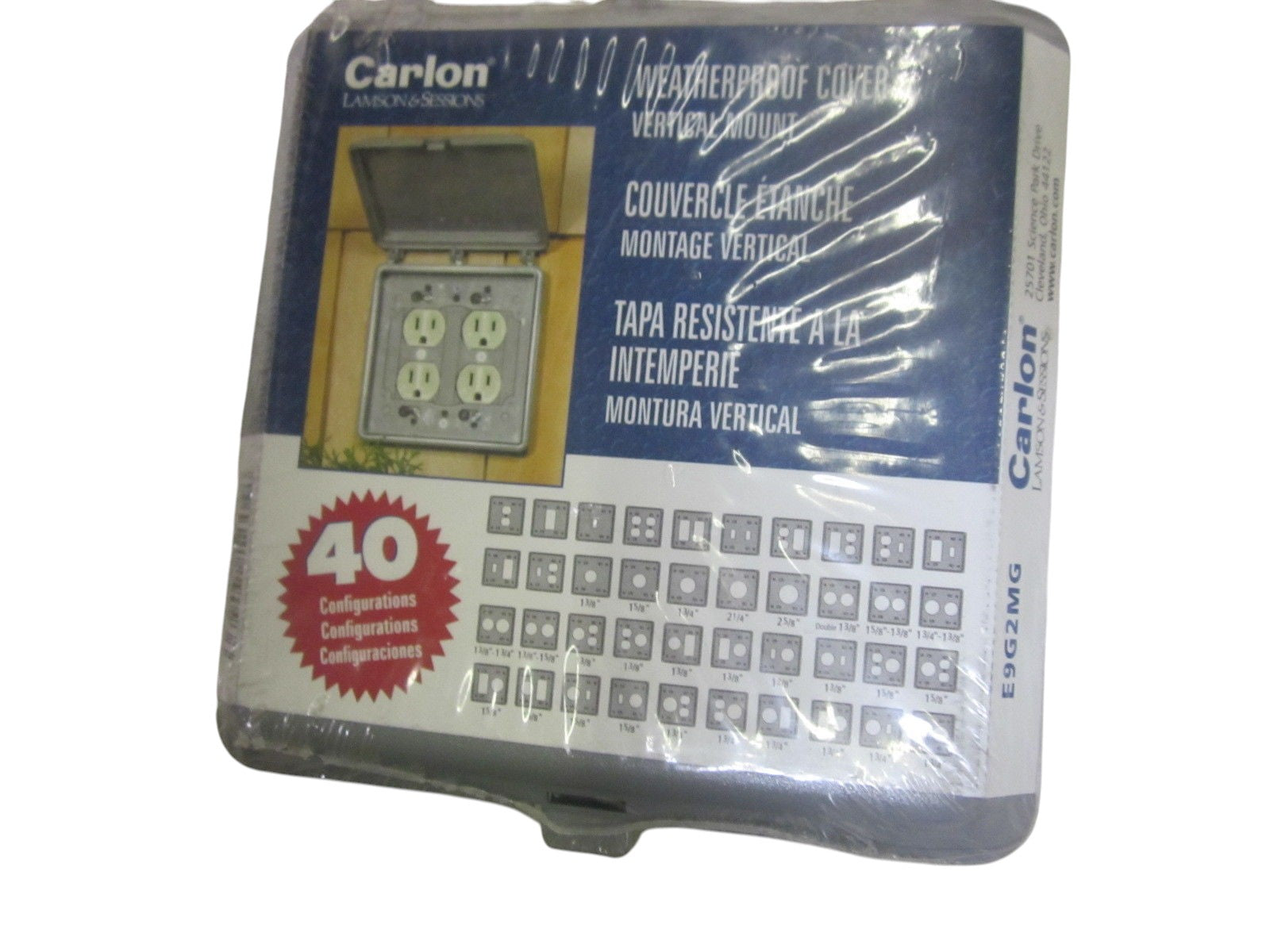 CARLON E9GZMG WEATHERPROOF COVER FOR DUPLEX RECEPTACLE NSNP