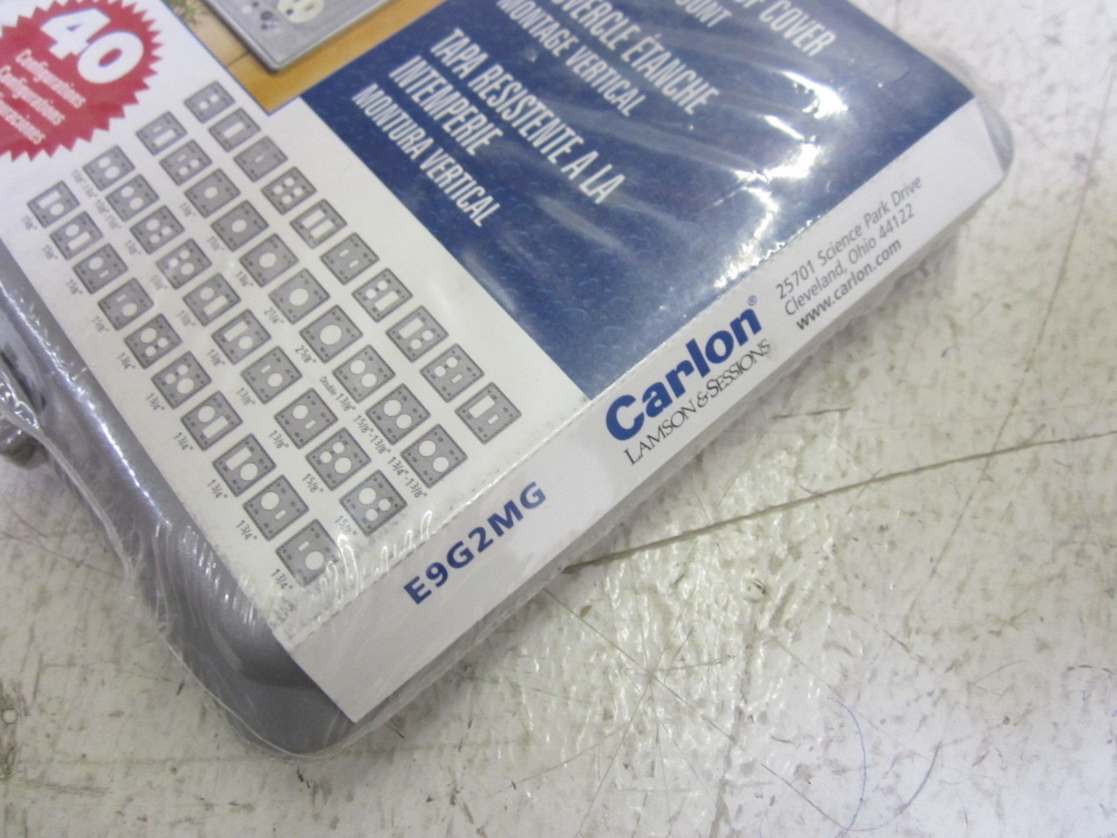 CARLON E9GZMG WEATHERPROOF COVER FOR DUPLEX RECEPTACLE NSNP