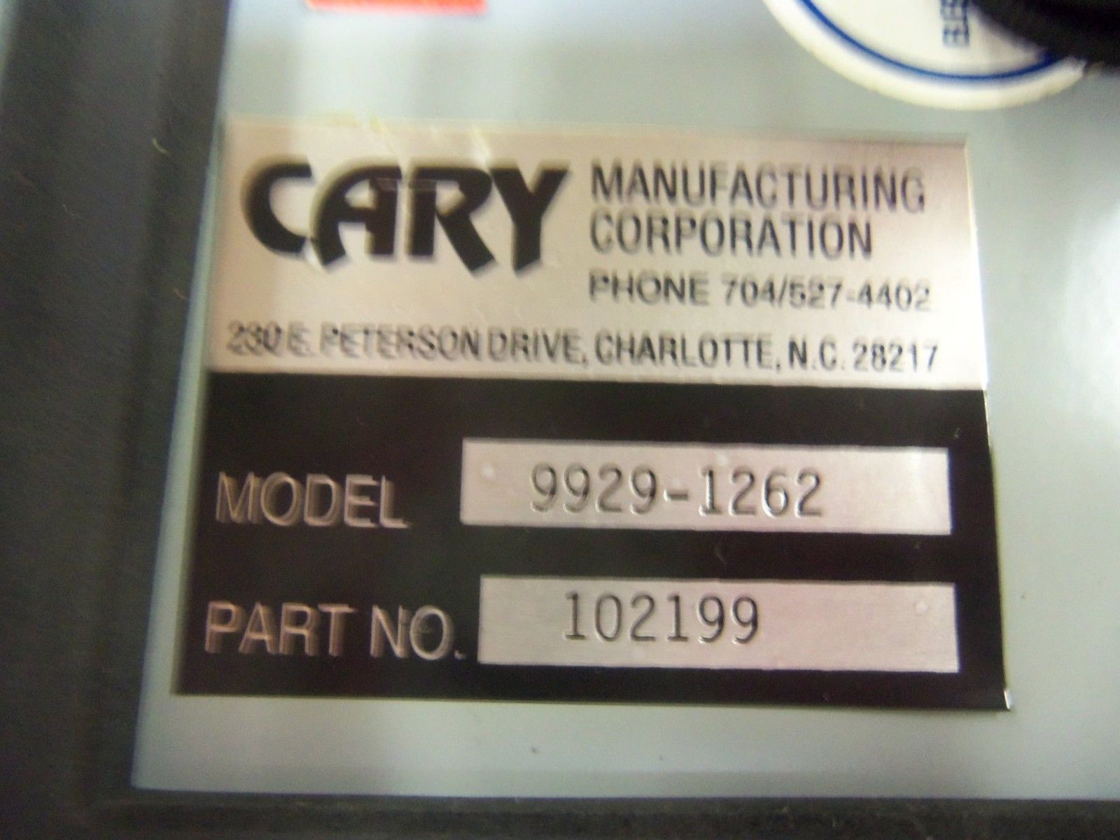 CARY 9929-1262 ENCLOSURE ASSEMBLY UNMP