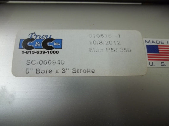 C&C INC. SC-000940 CYLINDER *NEW NO BOX*