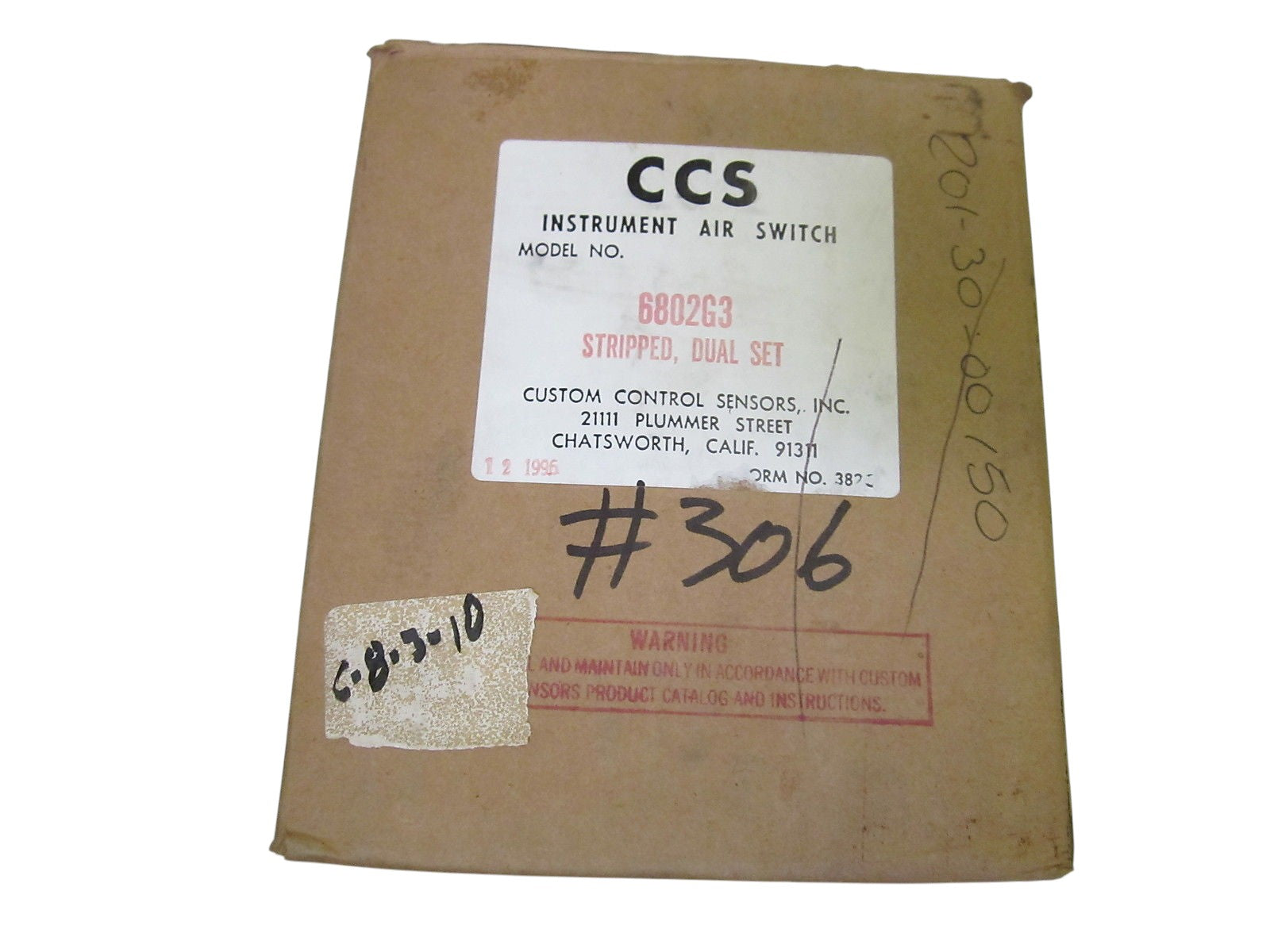 CCS 6802G3 DUAL-SNAP PRESSURE/TEMPERATURE-SWITCH NSMP