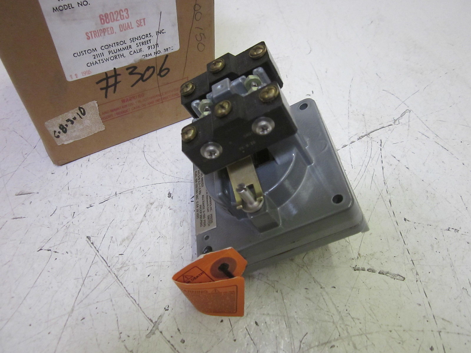 CCS 6802G3 DUAL-SNAP PRESSURE/TEMPERATURE-SWITCH NSMP
