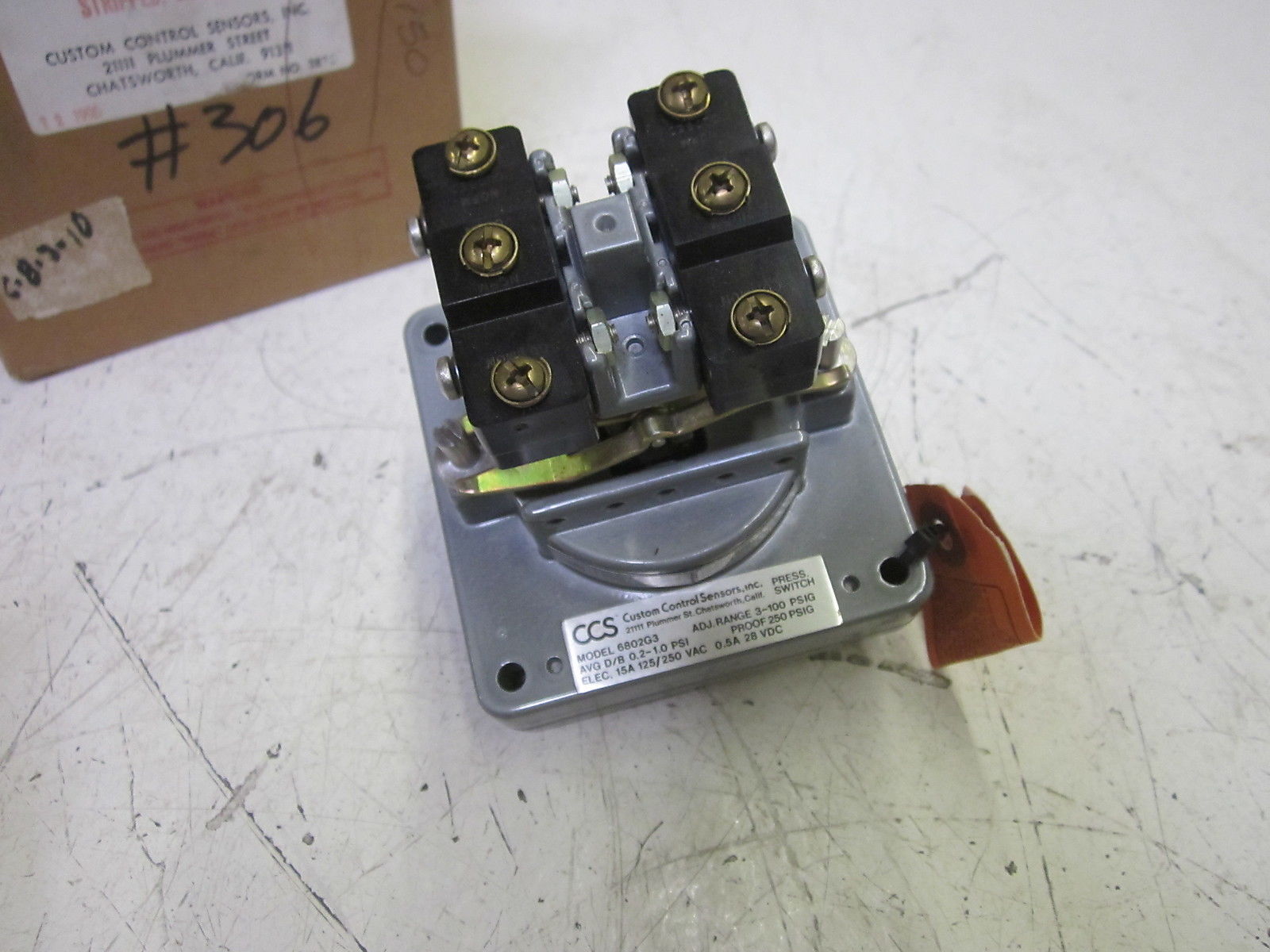 CCS 6802G3 DUAL-SNAP PRESSURE/TEMPERATURE-SWITCH NSMP