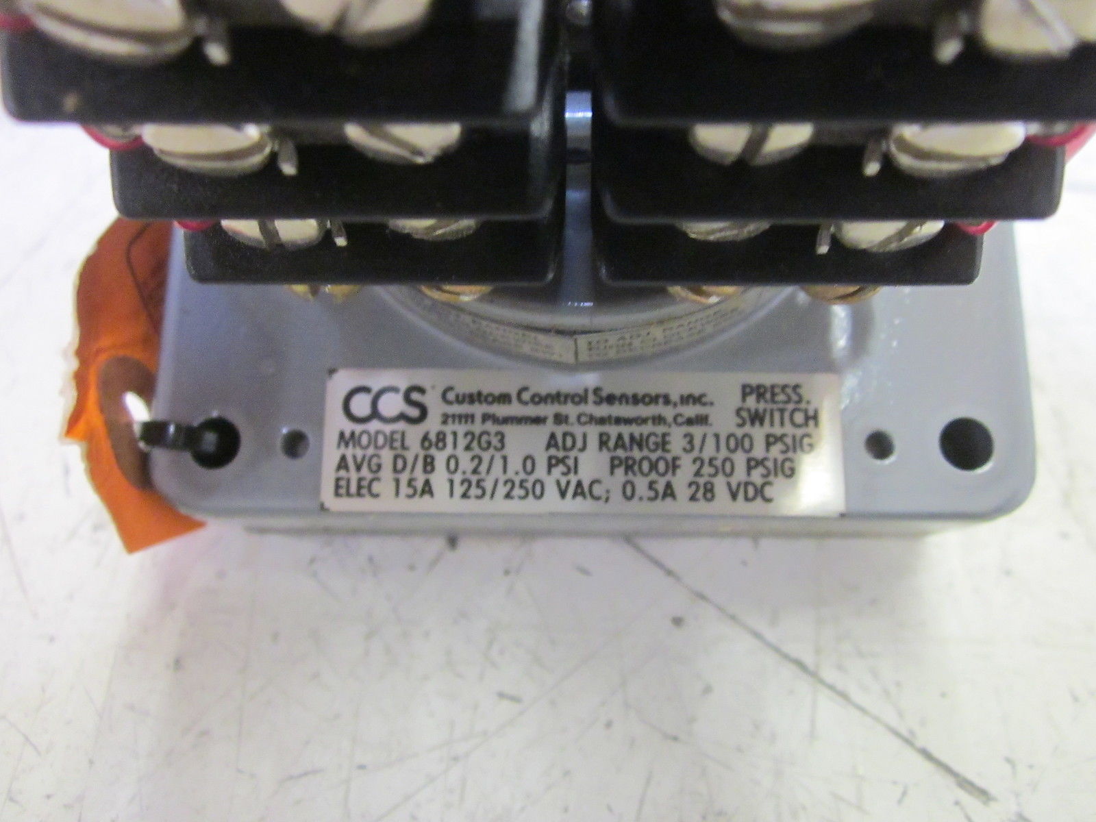 CCS 6812G3 DUAL-SNAP PRESSURE/TEMPERATURE-SWITCH NSMP