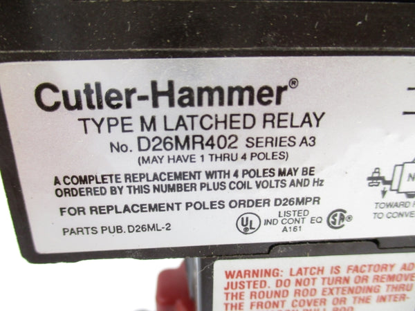 CUTLER HAMMER D26MR402A SER. A3 120V NSMP