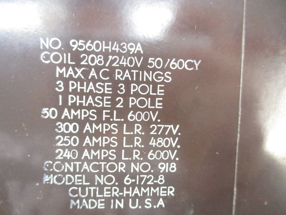 CUTLER HAMMER 9560H439A 240V NSMP