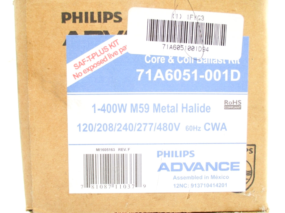 PHILIPS ADVANCE 71A6051-001D 480V 1.00A NSMP
