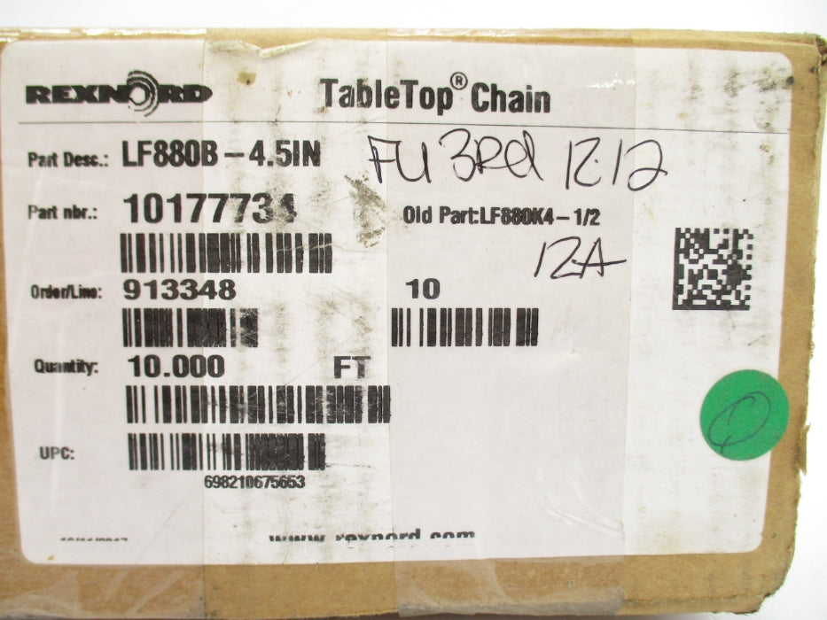 REXNORD LF880B-4.5IN 10177734 10' NSMP