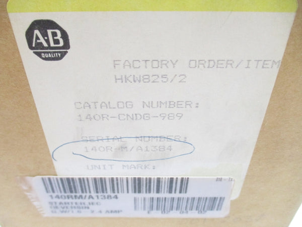ALLEN BRADLEY 140R-CNDG-989 NSMP
