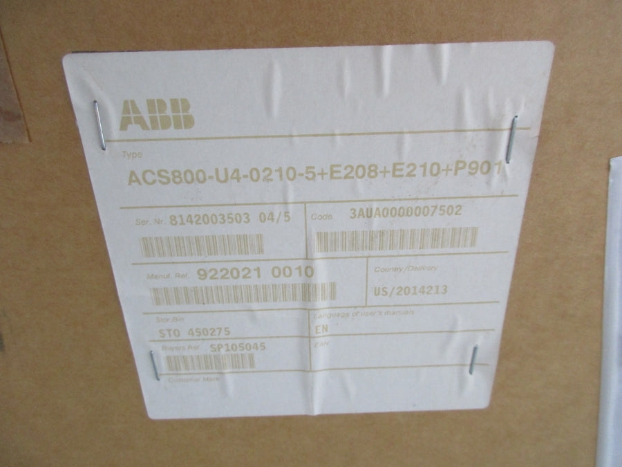 ABB ACS800-U4-0210-5+E208+E210+P901 380-480V 220A NSMP