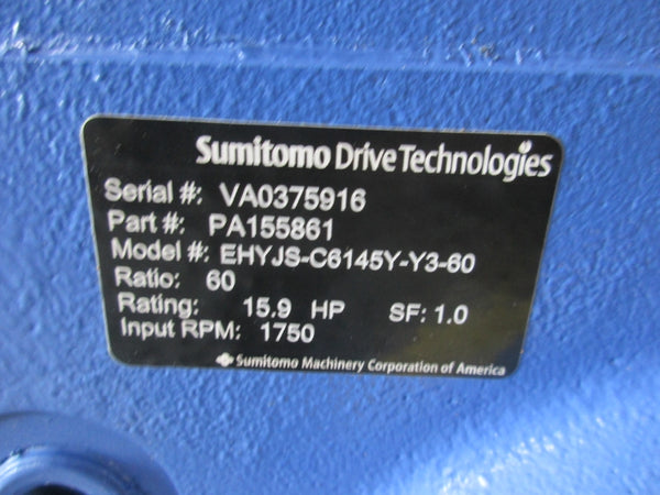 SUMITOMO EHYJS-C6145Y-Y3-60 1750 RPM 15.9 HP PA155861 NSNP
