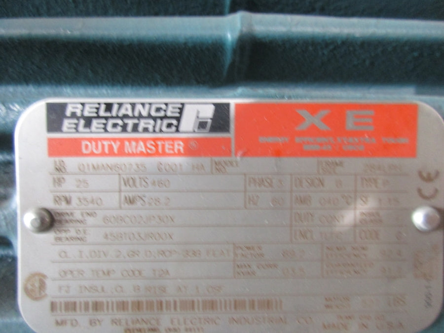 RELIANCE ELECTRIC Q1MAN60735C001 25HP 284L 460V 28.2A NSNP