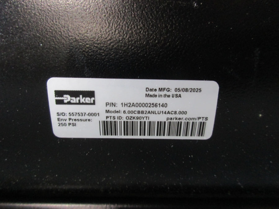 PARKER 1H2A0000256140 6.00CBB2ANLU14AC8.000 250PSI NSNP