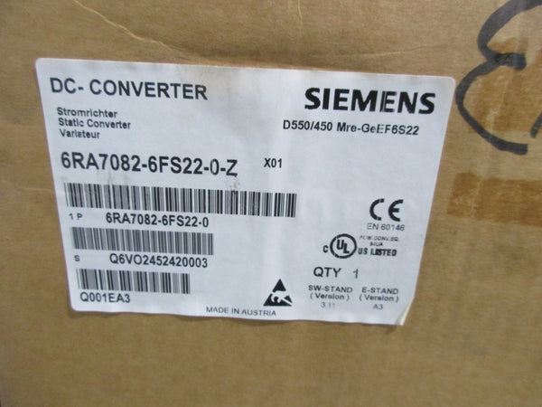 SIEMENS 6RA7082-6FS22-0-Z 460V 374A NSMP