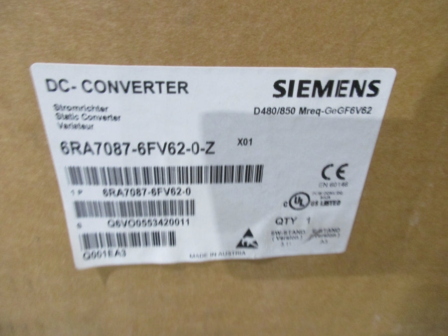 SIEMENS 6RA7087-6FV62-0-Z 460V 705A NSMP