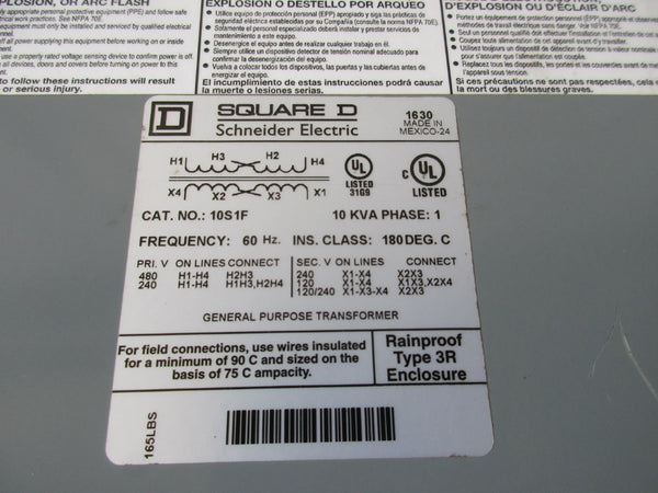 SQUARE D 10S1F 480/240V NSNP